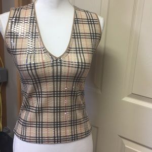 Vertigo sleeveless “ Burberry “ plaid top